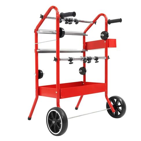 HECASA 18" Multi-Roll Masking Paper Machine W/Storage Trays for Auto Body Paint & Repair Shop, Car Painting Prep Steel Galvanized Powder Coated Red in Saudi Arabia
