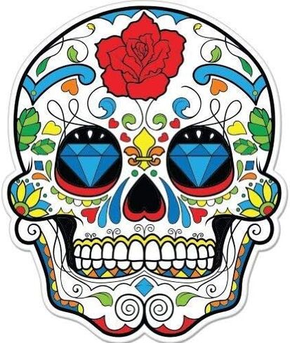 مشبك قبعة جولف Sugar Skull Dia de Los Muertos مع علامة كروية مغناطيسية in Kuwait