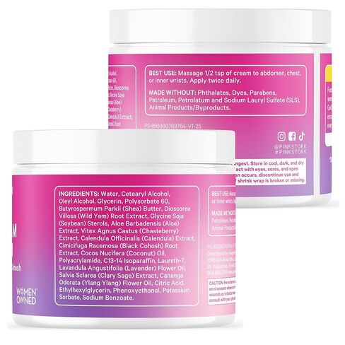 Pink Stork Wild Yam Cream for Hormone Balance with Vitex & Black Cohosh | Doctor-Formulated | PMS, Fertility, Perimenopause, Menopause Support | Lavender Scented, 4 oz, 1 Month Supply in Saudi Arabia