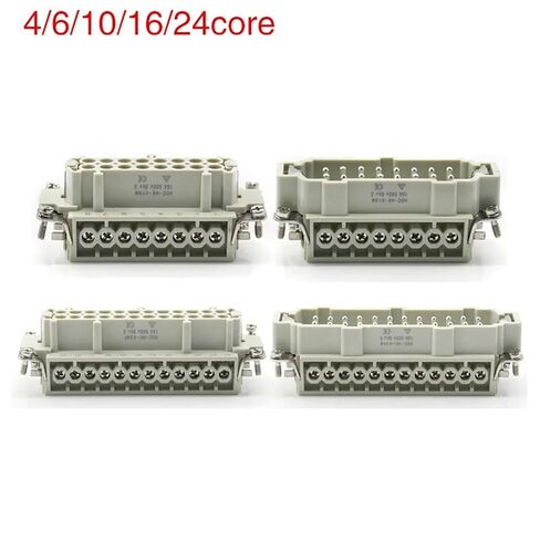Heavy-Duty Connector Hdc-he-4/6/10/16/24 Male and Female 16A500v Aviation Core 1Pcs(16 Male core) in Saudi Arabia