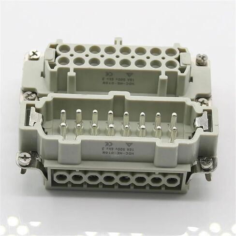 Heavy-Duty Connector Hdc-he-4/6/10/16/24 Male and Female 16A500v Aviation Core 1Pcs(16 Male core) in Saudi Arabia