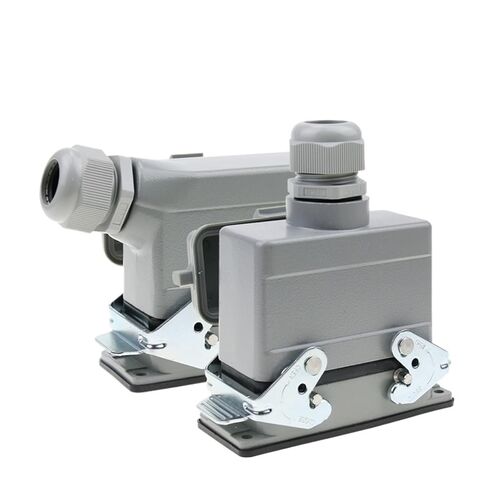 HDC-HE-016 Rectangular Heavy Duty Connector 16 Pins Industrial Aviation Socket 500V 16A 1Pcs(High Base Side line) in Saudi Arabia