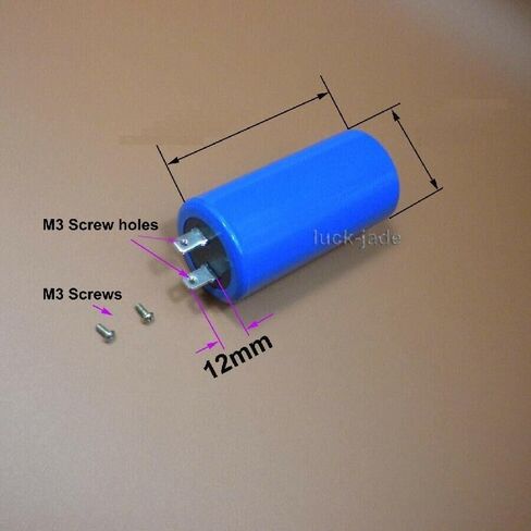 CBB60 250VAC 125 فائق التوهج تشغيل مكثف 125MFD 250V AC 125 فائق التوهج MFD أزرق 50x123 مللي متر 25/70/21 واط/تثبيت مسمار UL كاب in Kuwait