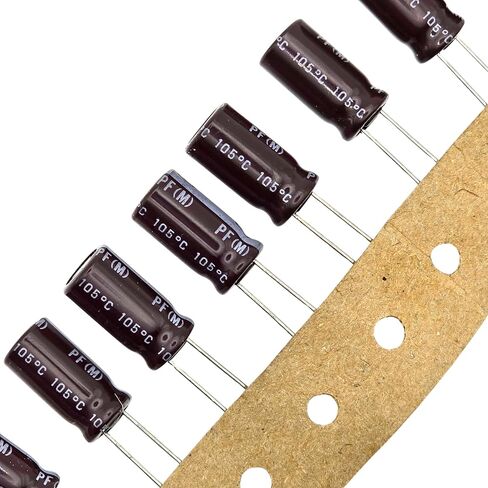8pcs Nichicon 33uF 100V Radial Electrolytic Capacitors 105°C | 8x15mm Compact Size | High Temp Long Life Audio Grade Replacements for DIY, Repair, Electronics Projects in Saudi Arabia