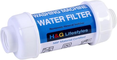 فلتر مياه H&G Lifestyles للغسالة، منقي مياه مضاد للقياس، مع فلتر خرطوم حديقة GHT 3/4 بوصة، يمنع تراكم المقياس، لمبرد مستنقع سخان المياه، عبوة واحدة in Kuwait