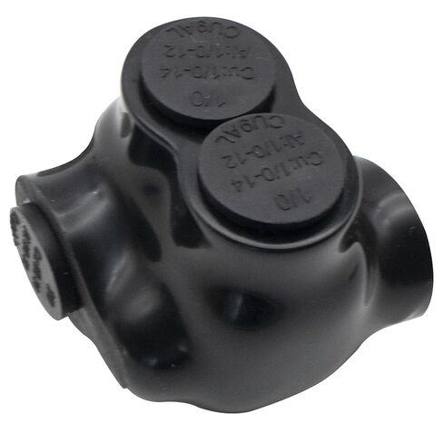 Insulated Multi Cable Connectors Single Entry 2 Port Splice Electrical Power Connector Black Interconnect Terminals Pre Filled (2-14 AWG Wire Range) 4PCS in Saudi Arabia