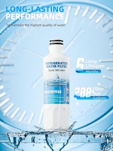 استبدال فلتر المياه LT1000P مناسب لمرشحات المياه L-G Lt1000P/PC/PCS المتوافقة مع موديلات L-G ADQ747935، ADQ74793501/02، MDJ64844601، LMXS30796S مع فلتر هواء ADQ73334008، 3 مجموعة من AVXBYR in Kuwait