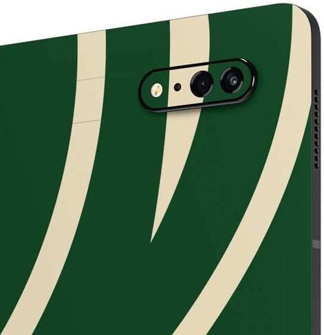 ملصق Skinit للكمبيوتر اللوحي متوافق مع Samsung Galaxy Tab S8 Ultra - تصميم شعار كبير مرخص رسميًا من NBA Milwaukee Bucks in Saudi Arabia