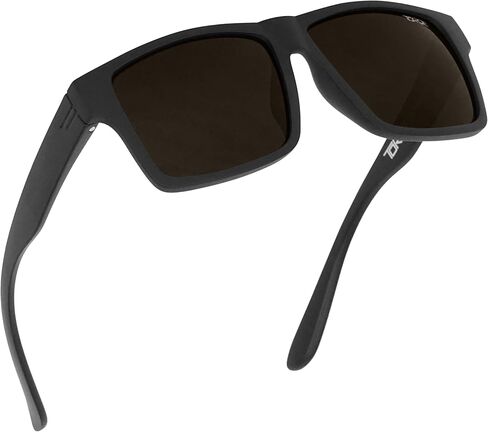 TOROE Eyewear Super Dark Polarized Black Sunglasses Casual Blacked Out Category 4 Tinted Lenses in Kuwait