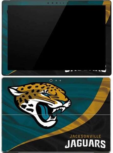غلاف Skinit للكمبيوتر اللوحي متوافق مع Surface Pro 4 - تصميم علم NFL Jacksonville Jaguars مرخص رسميًا in Saudi Arabia