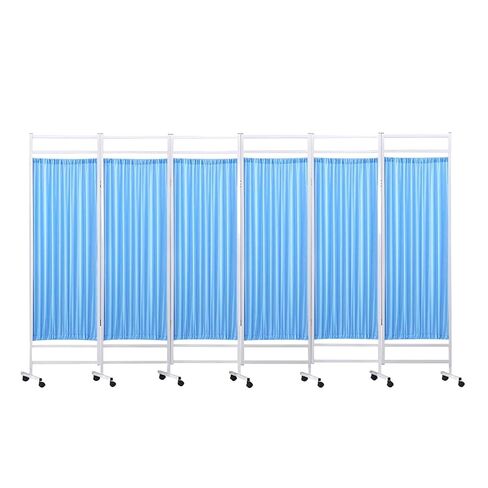 Hospitals Privacy Screen,3/4/5/6/7/8 Panel Room Divider,Nylon Fabric Standing Door Partition with Silent Wheels,for Salons Clinics(Color 4,3-Panel) in Saudi Arabia