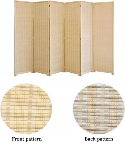 Short Folding Screen,4/5/6 Panel Freestanding Partition,Suitable for Living Room Bedroom Office(80X40CM-3/4/5/6/7/8Piece)(Color 2,100x40cm-6pcs) in Saudi Arabia