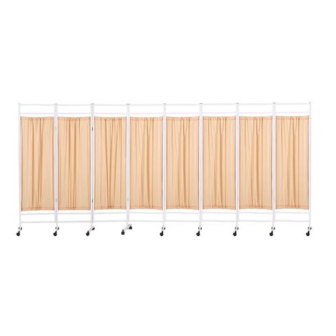 Clinics Privacy Screen,3-8 Panel Rolling Room Divider,Nylon Fabric Standing Door Partition with Lockable Wheels,for Salons Hospitals(Color 4,5-Panel) in Saudi Arabia