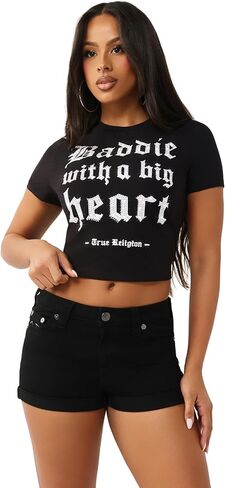 True Religion Women’s True Baddie with Big Heart Tee in Saudi Arabia