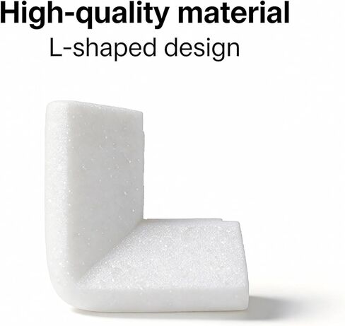 24PCS Foam Corner Protectors, High-Density L-Shaped Edge Protection for TV, Picture Frames, Mirror, Furniture, 10×10cm with 3.5cm Slot, Tool-Free Installation for Shipping, Moving, Storage in Saudi Arabia
