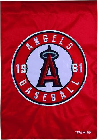 Los Angeles Angels Garden Flag Banner 2-sided Premium Applique Outdoor House Baseball in Saudi Arabia