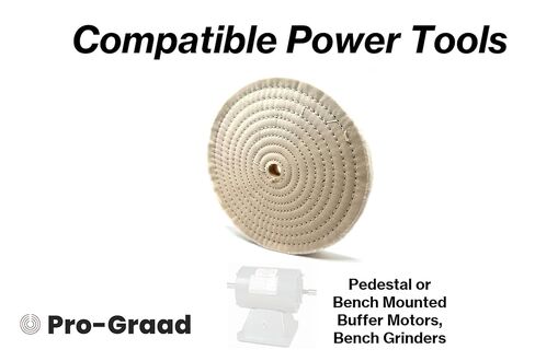 1 Pack 10" x 3/4" Arbor x 80 Ply Extra Thick Buffing Polishing Wheel - Fine Muslin Cotton | Designed for Bench Motor Grinder or Buffer with 3/4" Arbor | Professional Grade | Pack of 1 in Saudi Arabia