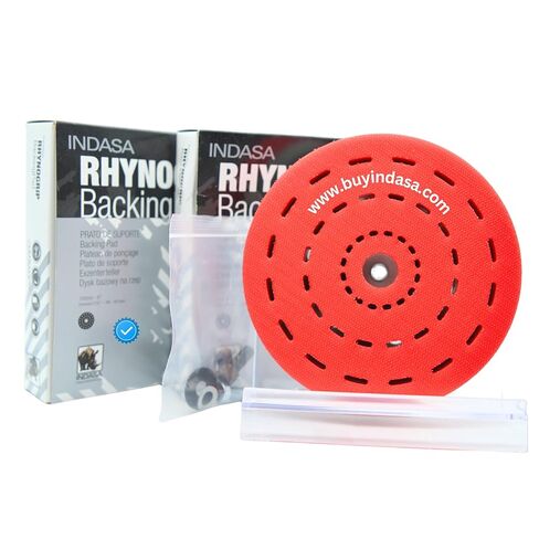 اشتري Indasa Rhynogrip 6 بوصة Ultravent Multi-Hole Grip High Profile Universal Backup Pad، 561836 in Kuwait