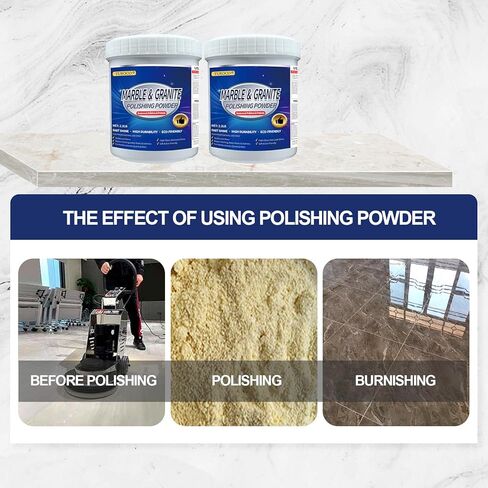 Marble Polishing Powder 2.2LB for Stone Restoration, Stone Polish Compound for Marble, Granite and Natural Stone, Removes Dullness, Water Spots and Light Scratches for Countertops Floors Tile in Saudi Arabia