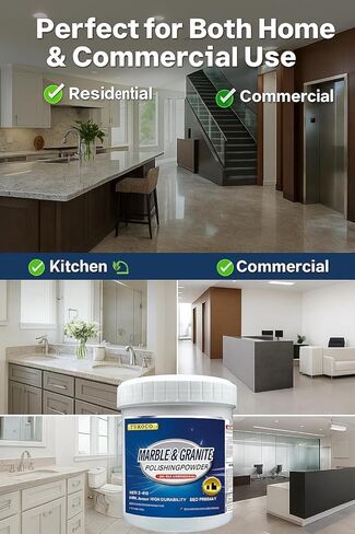 Marble Polishing Powder 2.2LB for Stone Restoration, Stone Polish Compound for Marble, Granite and Natural Stone, Removes Dullness, Water Spots and Light Scratches for Countertops Floors Tile in Saudi Arabia