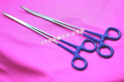 German Stainless Steel Rochester Pean HEMOSTAT Forceps Straight + Curved Serrated TIP 10" (CYNAMED Brand) in Saudi Arabia