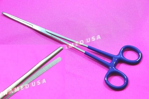 German Stainless Steel Rochester Pean HEMOSTAT Forceps Straight + Curved Serrated TIP 10" (CYNAMED Brand) in Saudi Arabia
