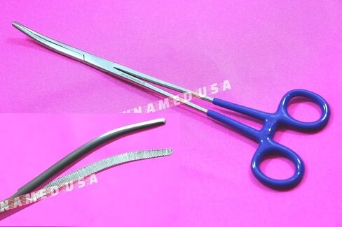 German Stainless Steel Rochester Pean HEMOSTAT Forceps Straight + Curved Serrated TIP 10" (CYNAMED Brand) in Saudi Arabia