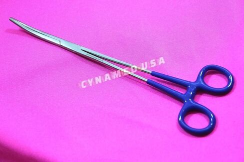 German Stainless Steel Rochester Pean HEMOSTAT Forceps Straight + Curved Serrated TIP 10" (CYNAMED Brand) in Saudi Arabia