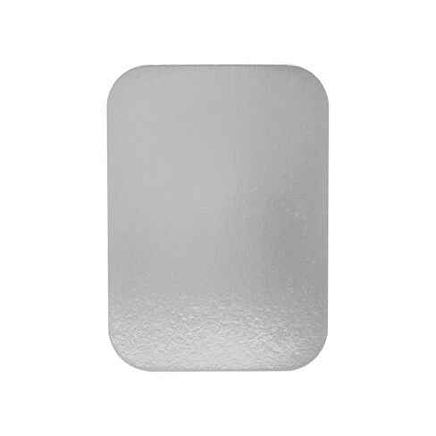 LIDS ONLY: Foil Lux 8.4 x 6 Inch Paper Lids For 2 1/4 lb Aluminum Containers, 100 Disposable Board Lid - Containers Sold Separately, Flat Design, White Paper Foil-Laminated Covers - Restaurantware in Saudi Arabia