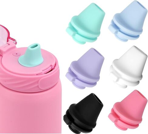6Pack Bite Valve Replacement Compatible with Ello Cooper 18/22/32/40oz Water Bottle Accessories – BPA Free Silicone Cap Lid Spout, Easy Lid Replacement Parts in Saudi Arabia