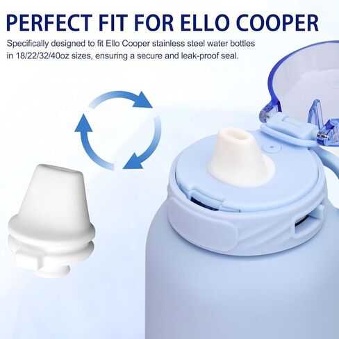 6Pack Bite Valve Replacement Compatible with Ello Cooper 18/22/32/40oz Water Bottle Accessories – BPA Free Silicone Cap Lid Spout, Easy Lid Replacement Parts in Saudi Arabia