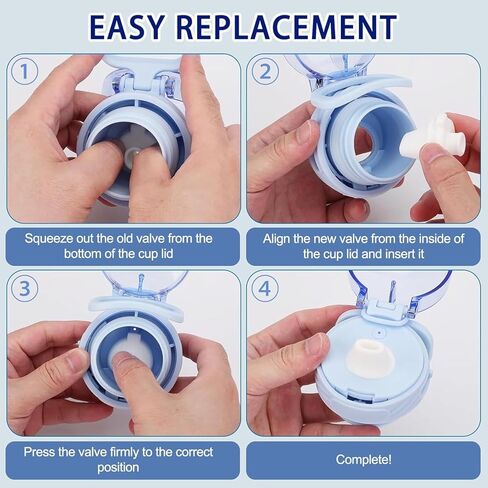 6Pack Bite Valve Replacement Compatible with Ello Cooper 18/22/32/40oz Water Bottle Accessories – BPA Free Silicone Cap Lid Spout, Easy Lid Replacement Parts in Saudi Arabia