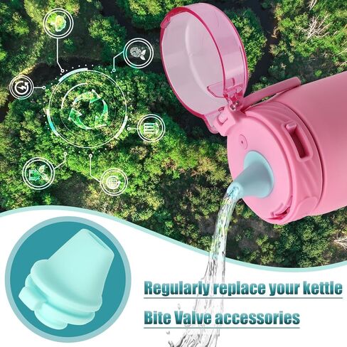 6Pack Bite Valve Replacement Compatible with Ello Cooper 18/22/32/40oz Water Bottle Accessories – BPA Free Silicone Cap Lid Spout, Easy Lid Replacement Parts in Saudi Arabia