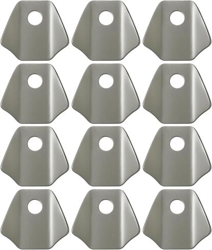 عروات خدعة، لحام على ألسنة بفتحة 3/8 بوصة، جناح عريض 1-3/4 بوصة، طول 1-3/4 بوصة، مجموعات فولاذية عالمية ملحومة على ملحقات التثبيت (12 قطعة) in Kuwait