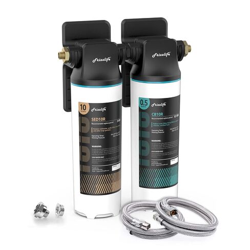 Frizzlife SW10 Under Sink Water Filter System, NSF/ANSI 53&42 Certified, Reduces 99.99% Lead, Chlorine, Bad Taste & Odor, Direct Connect Water Filter, 8K Gallons High Capacity, 0.5 Micron, USA Tech in Saudi Arabia