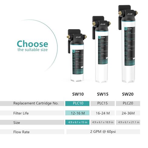 نظام فلتر مياه Frizzlife SW10 تحت الحوض، معتمد من NSF/ANSI 53&42، يقلل 99.99% من الرصاص والكلور والطعم السيئ والرائحة، فلتر مياه متصل مباشرة، سعة عالية 8 كيلو جالون، 0.5 ميكرون، تكنولوجيا الولايات المتحدة الأمريكية in Kuwait