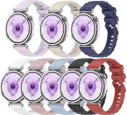 FitTurn 8 Pack Compatible with Huawei Watch GT 6 41mm Watch Bands for Women Men,Silicone Sport Replacement Strap for Huawei Watch GT 6 41mm in Saudi Arabia