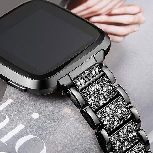 متوافق مع Amazfit bip 6 Bands، Lamshaw 20 مم، 22 مم سريع الإصدار للنساء مجوهرات بلينغ دايموند معدنية أنيقة حزام بديل قابل للتعديل إكسسوارات حزام رياضي متوافق مع Amazfit Active 2 Sqaure Smartwatch in Kuwait