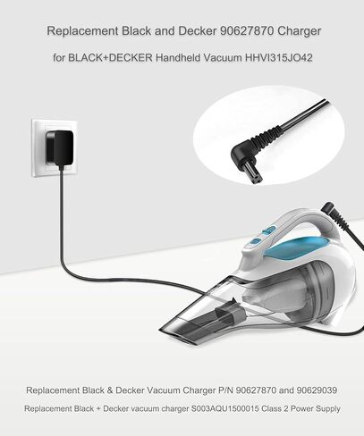 شاحن محول تيار متردد للمكنسة الكهربائية المحمولة بلاك اند ديكر HWVI220J52 HWVI225J01 HWVI225J21 in Saudi Arabia