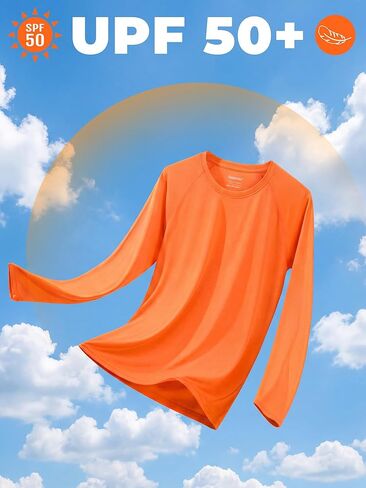 Cuffbow 6 Pcs Hi Vis Long Sleeve Shirts for Men Bulk UPF 50+ Sun Protection Athletic Safety Construction Workwear Breathable Moisture Wicking Shirts for Hiking Running Workout Rash Guard in Saudi Arabia