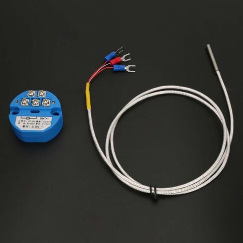 PT100 Temperature Transmitter DC24V 0-10V Output – 0-100℃ Range Sensor with Potentiometer Adjustment for Industrial PLC Systems in Saudi Arabia
