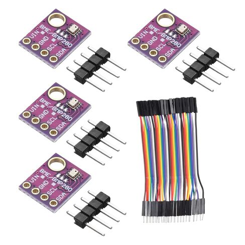 MECCANIXITY 3 قطع GY-BME280 4Pin I2C IIC SPI وحدة استشعار الضغط الجوي 5 فولت ارتفاع عالي الدقة مستشعر درجة الحرارة والرطوبة مع دبابيس رأس وسلك توصيل معزز in Kuwait