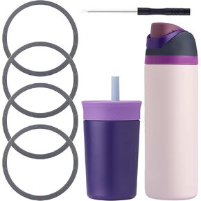 4 Pcs Replacement Silicone Seal O Ring Gasket Compatible with Owala FreeSip 16/19/24/25/32/40oz,Water Bottle Lid Insert Piece Rubber Seal Top Parts for Owala Kids 12&15 Oz Tumbler Accessories in Saudi Arabia