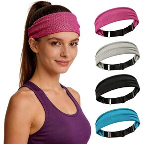 CSITE Cooling Headbands for Women&Men - Adjustable Non-Slip Sweatbands, Instant Cooling Moisture Wicking Sports Headbands for Running Yoga Fitness Gym in Saudi Arabia