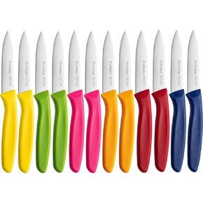Paring Knife Fruit Knife Set (12 Pieces), Ultra Sharp Stainless Steel Vegetable and Fruit Knife with PP Plastic Ergonomic Handle for Cutting Fruits and Vegetables. in Saudi Arabia