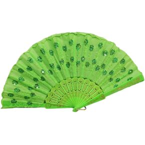 Folding Fans Silk Folding Fans Bamboo Handheld Fans Folding Pocket Purse Hand Fan Silk Fabric Fans Hand Holding Fans for Party, Wedding, Gifts in Kuwait