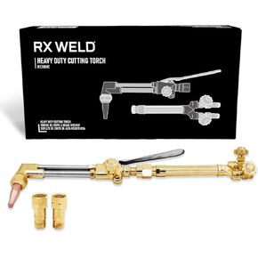 RX WELD شعلة قطع أوكسي الأسيتيلين شديدة التحمل مع صمامات فحص، ملحق CA 2460، مقبض HD310C وطرف قطع 1-1-101، قطع فولاذ 3/4 بوصة للقطع والنحاس واللحام in Kuwait