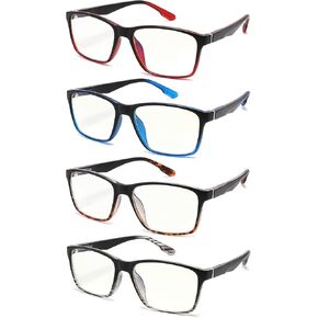Reading Glasses Blue Light Blocking Computer Readers 4 Value pack Cheaters fashion Men & Women in Saudi Arabia