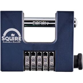 قفل Squire شديد التحمل (CBW85) - مجموعة من 5 عجلات - سبائك فولاذية لمقاومة التآكل - مثالي للبوابات والجراجات والحظائر الكبيرة (أزرق، 85 مم) in Kuwait