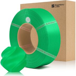 Bamboo ABS Refill Filament 1.75mm 1 KG (2.2lbs) with RFID for Bambu Lab A1/X1/P1 Series 3D Printers,Easy to Print, 3D Printing Filament,No Spool, +/- 0.03mm (Black 40101) in Saudi Arabia